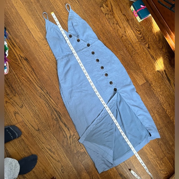 Urban Outfitters Vintage blue linen button down dress size Medium - Picture 16 of 16